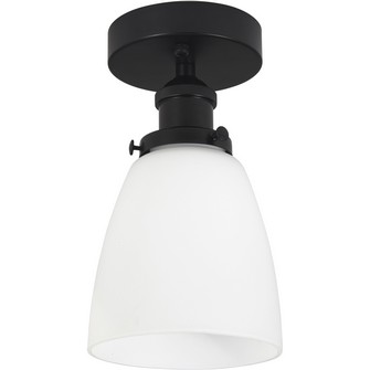 Kappa taklampa, Svart, Opal 14cm