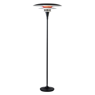 Diablo golvlampa D500 mattsvart/blankröd E27