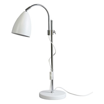 Sway bordslampa mattvit/krom E27 H:510mm