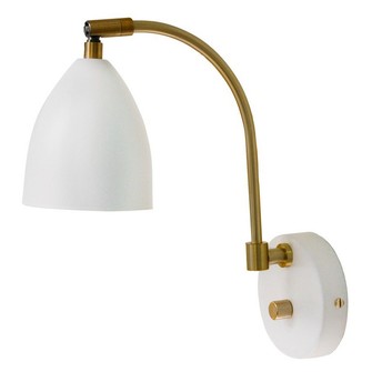 Deluxe vägglampa vit/mässing MR16