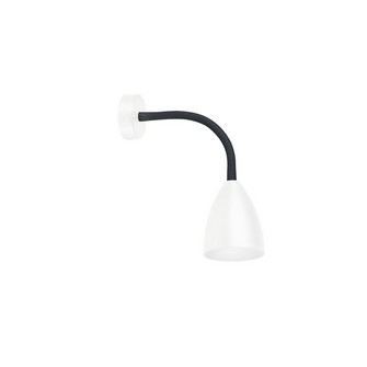 Trotsig vägglampa mattvit GU10