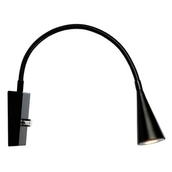 Ledro vägglampa mattsvart MR16