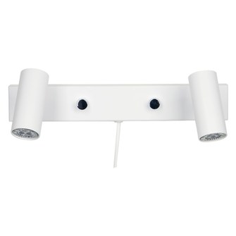 Cato vägglampa mattvit dubbel GU4/MR11