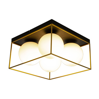 ASTRO plafond stor, svart/guld/opal