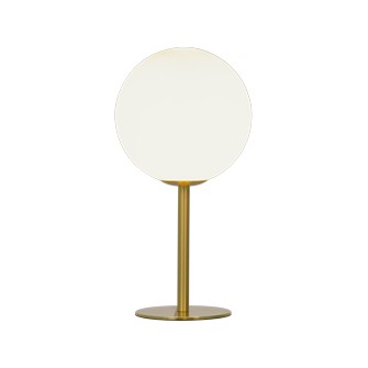 MOLEKYL bordlampa 1, matt mässing/vit