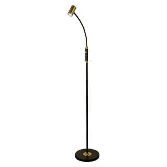GUSTO golvlampa, svart/mässing