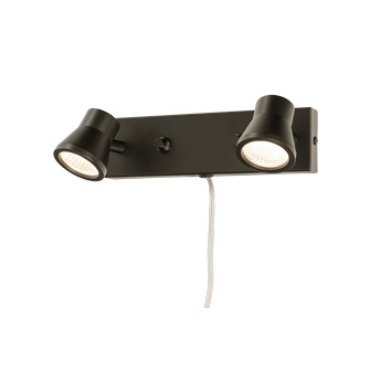 PLUTO vgglampa dubbel, svart