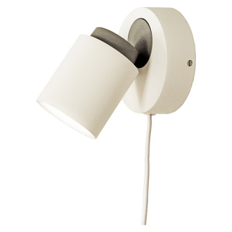 ROLLO väggspot, vit/grå