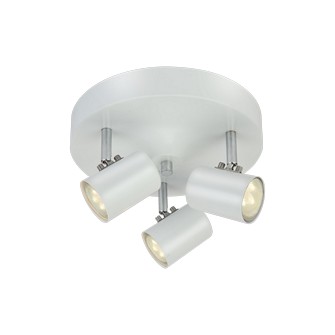 BALDER takspot, 3:a rund, vit/krom