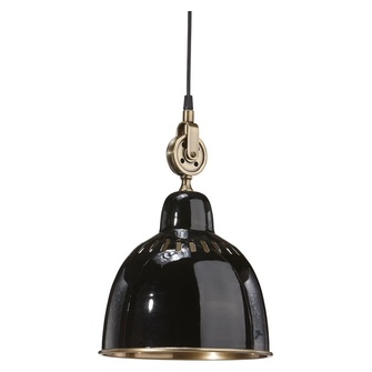 Cleveland Taklampa, Svart/Antikmäss 23cm