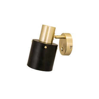 Vägglampa Clark 1 Svart/Borstad Mässing