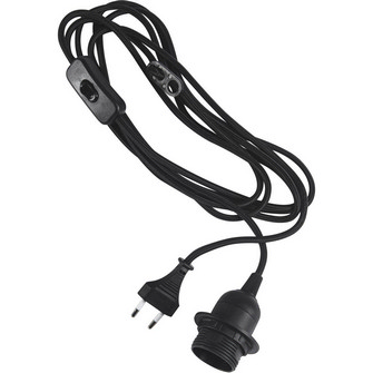 Sladdställ textil SV, 3,5m med brytare E27