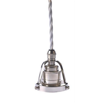 Upphäng 116 nickel/E27 nickel 2,5m vit tvinnad kabel