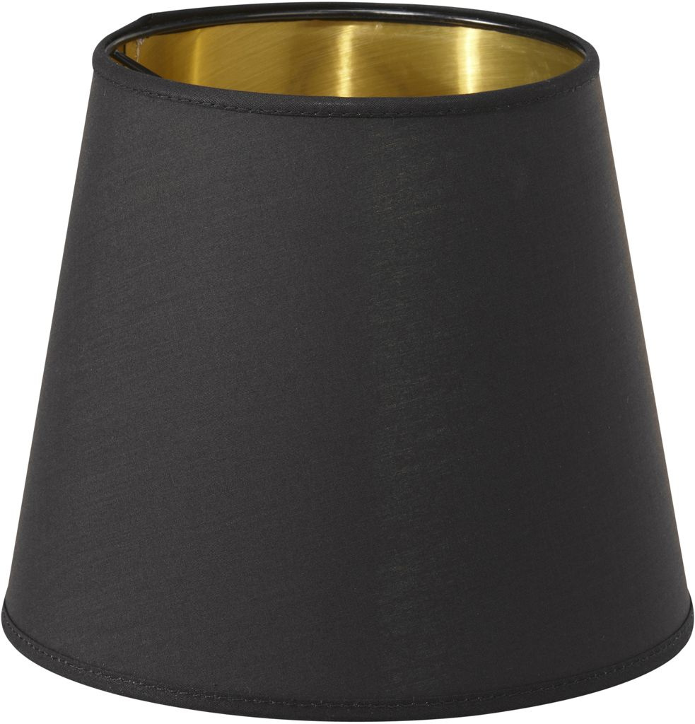 Queen Lampsk�rm, Svart/Guld 10cm