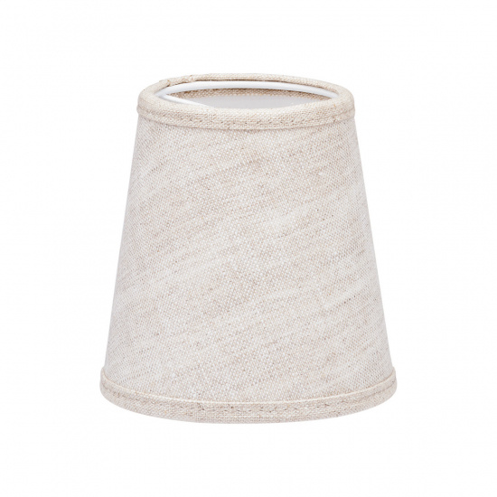 Queen Lampsk�rm, Lin Natur/vit 10cm