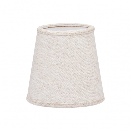 Queen Lampsk�rm, Lin Natur/vit 12cm