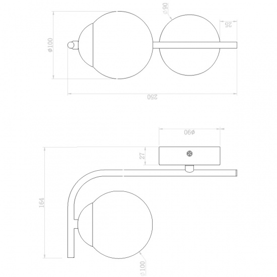 NICOSIA v�gglampa bad, svart