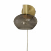 BELL vägglampa, matt mässing/rök BELL vägglampa, matt mässing/rök