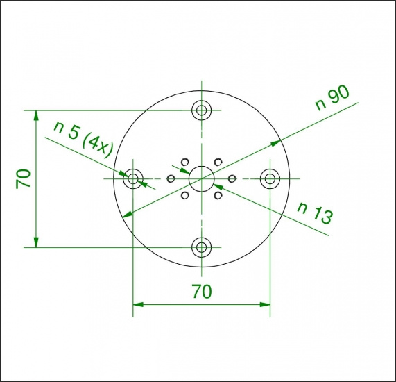 Baseflange 90 White Structure