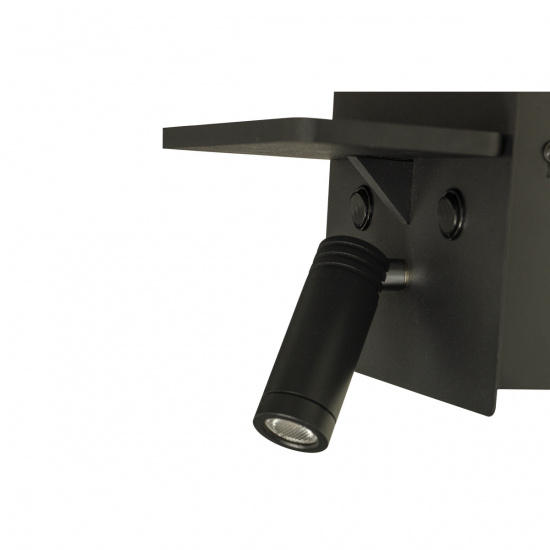 ASTOR v�gglampa med tr�dl�s + USB laddning, svart