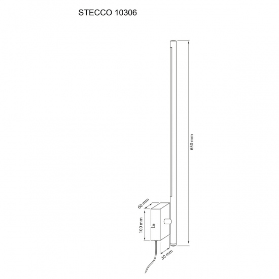 STECCO v�gglampa, svart