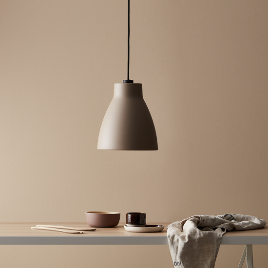 Gong pendel D250 sandstruktur/svartstruktur E27