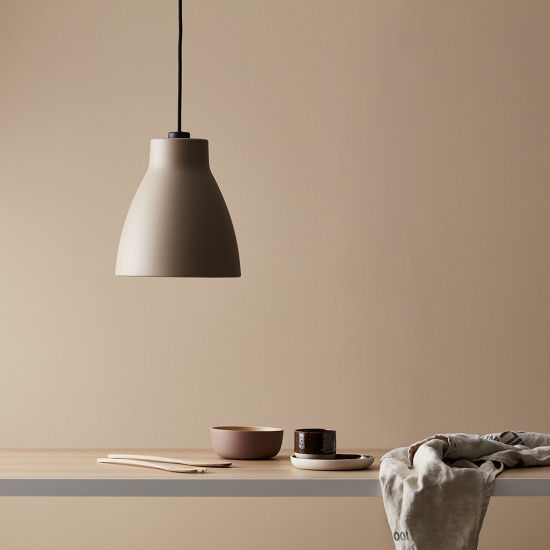 Gong pendel D250 sandstruktur/svartstruktur E27