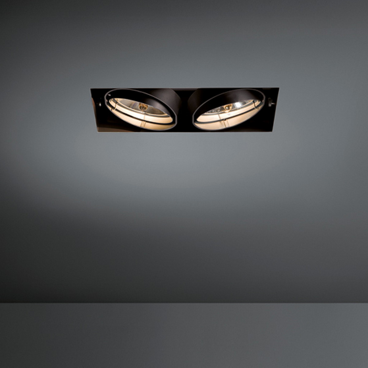 Multiple Recessed Trimless Adjustable AR111 2x DE Black Matt