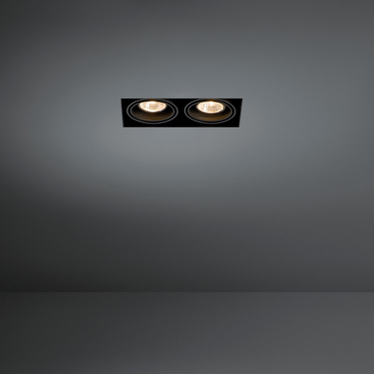 Mini-Multiple Recessed Trimless Adjustable MR16 2x DE Black Matt