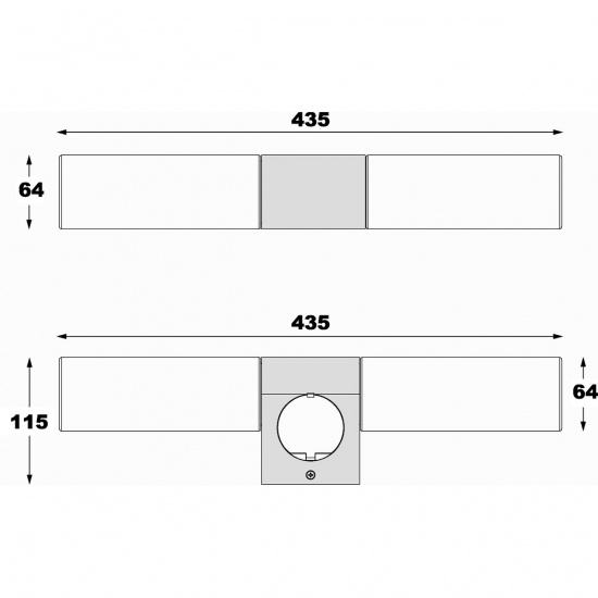 COSENZA v�gg dubbel bad, krom