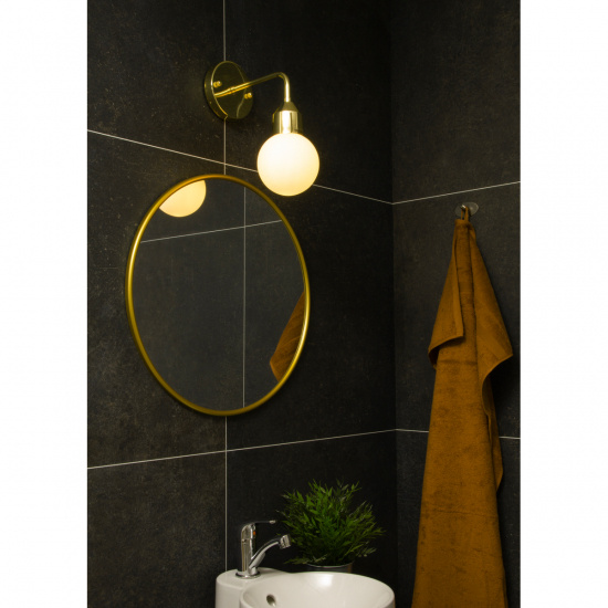 FLORENS v�gglampa bad, m�ssing/opal