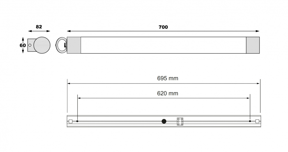 MODICA v�gglampa bad, 12W LED.krom