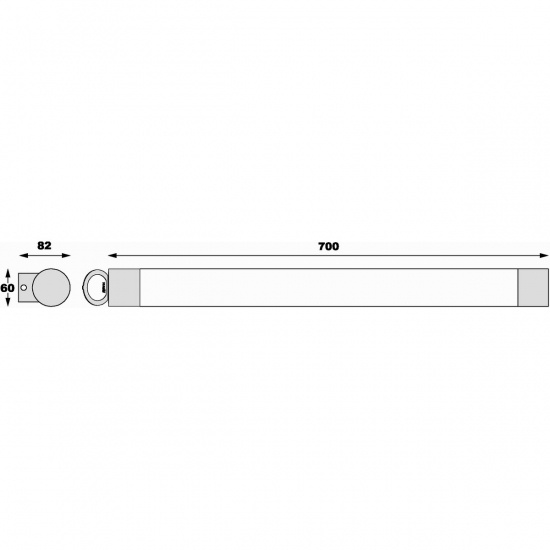 MODICA v�gglampa bad, 12W LED.krom
