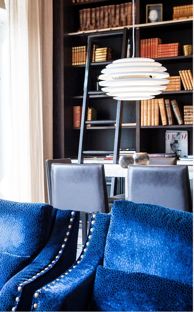 Ellipse pendant D500 flat white/chrome E27