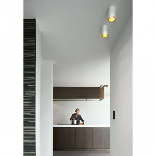 Lotis Tube Surface 85 1x GU10 White Structure - Gold Anodised