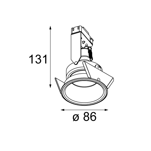 Lotis Round Recessed 86 1x IP55 GU10 Aluminium Structure
