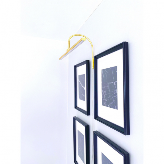 MIRO tavelbelysning dimbar, guld