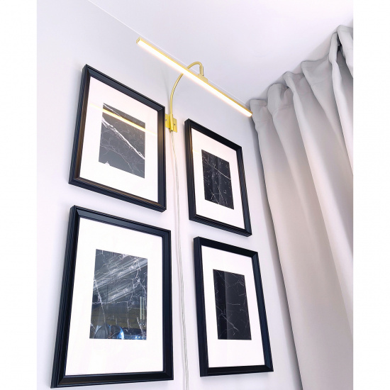 MIRO tavelbelysning dimbar, guld