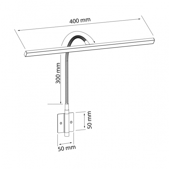 MIRO tavelbelysning dimbar, st�l