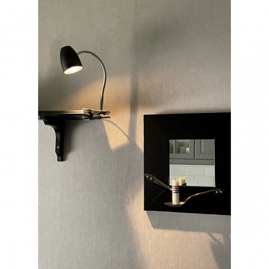 SANDNES kl�mlampa, svart/krom