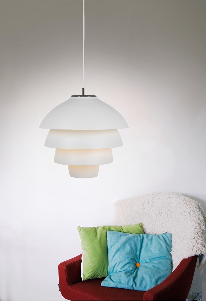 Valencia pendel D420 mattvit E27