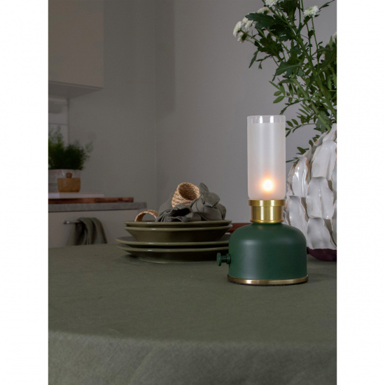 FRIDA Bordlampa M�rkgr�n (ljusl�ga) 22cm