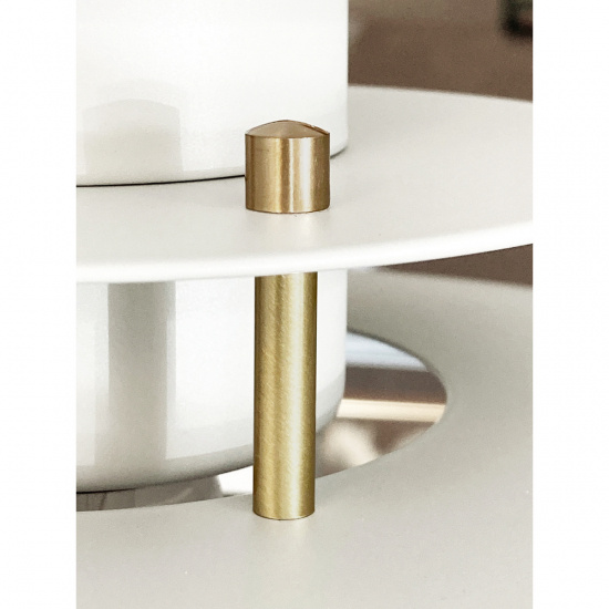 PRIMUS I Pendel Flat White / Brass, 43cm