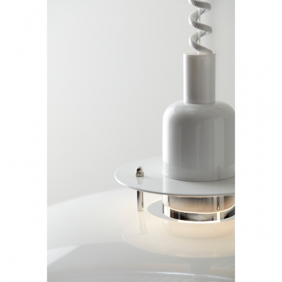 PRIMUS II Pendel/Hiss, White/Chrome 43cm