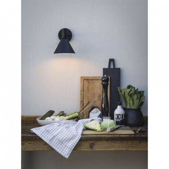 MiniTripp fasadlampa, 230V IP44 svart 30cm