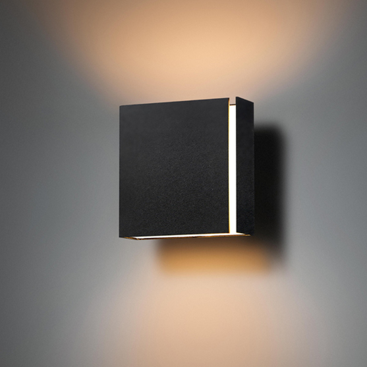 Split Wall Up/Down S 1x LED 2700K TE DI Black Structure - Gold Anodised