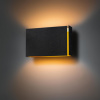 Split Wall Up/Down L 1x LED 2700K Trailing Edge DI Black Structure - Gold Anodised