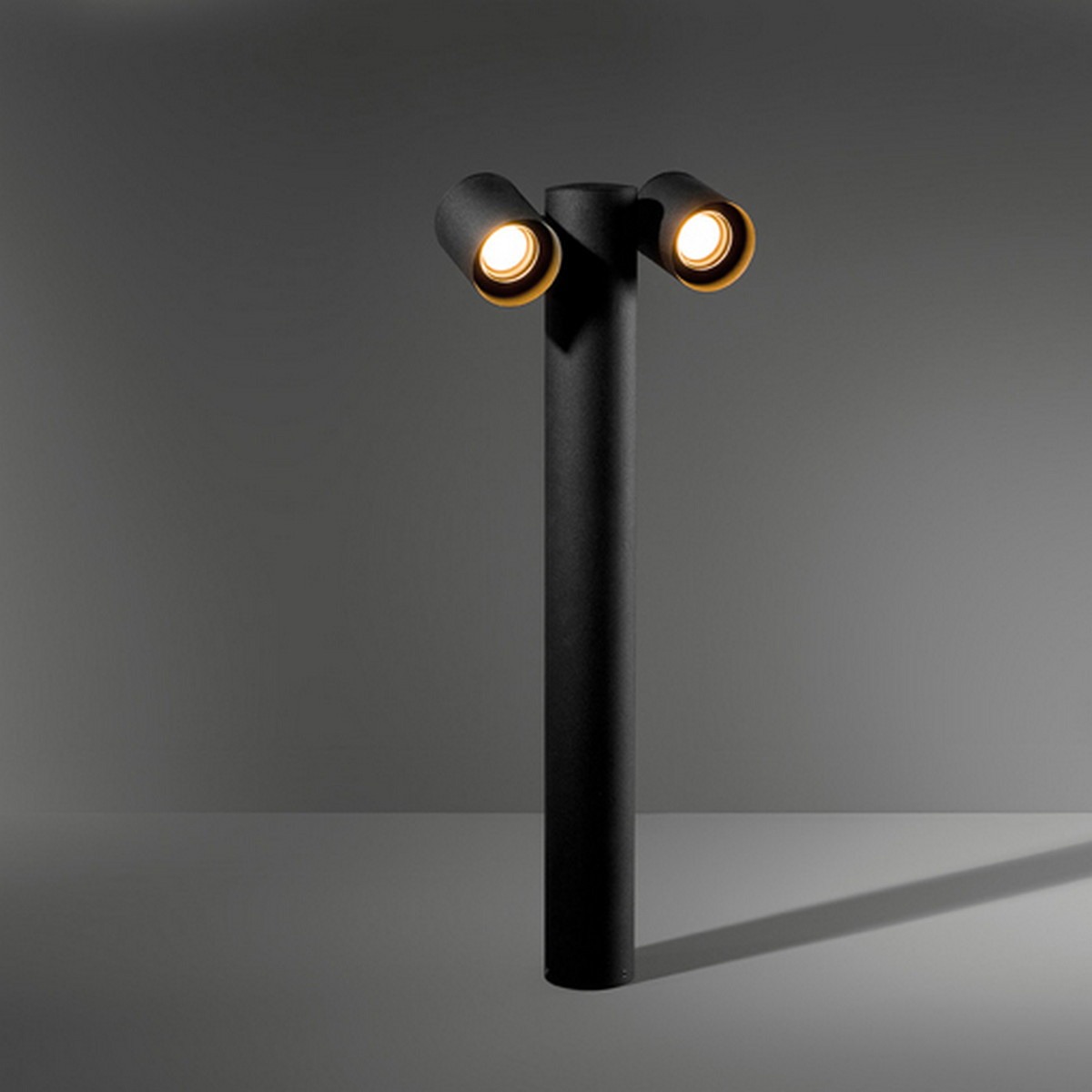 Lowieze Floor 70 High 2x IP54 LED 3000K Flood Non-Dim DI Black Structure