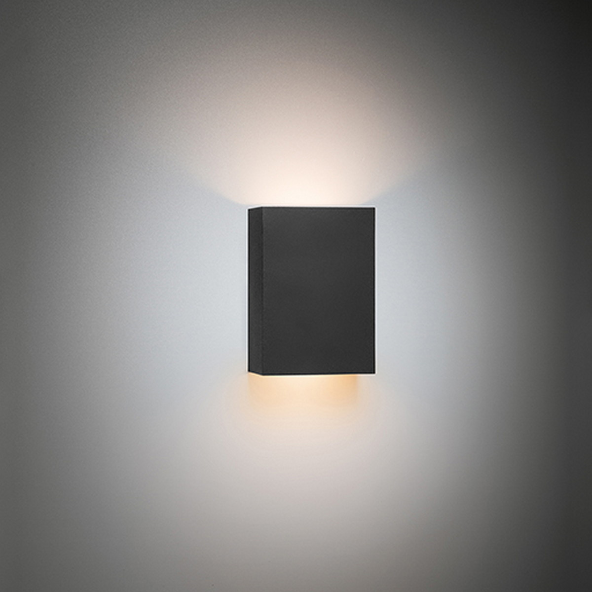 Sulfer Wall Up/Down 2x LED 2700K Trailing Edge DI Black Structure