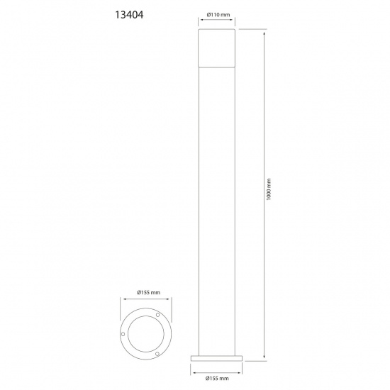 LYSEKIL pollare ute, svart/amber